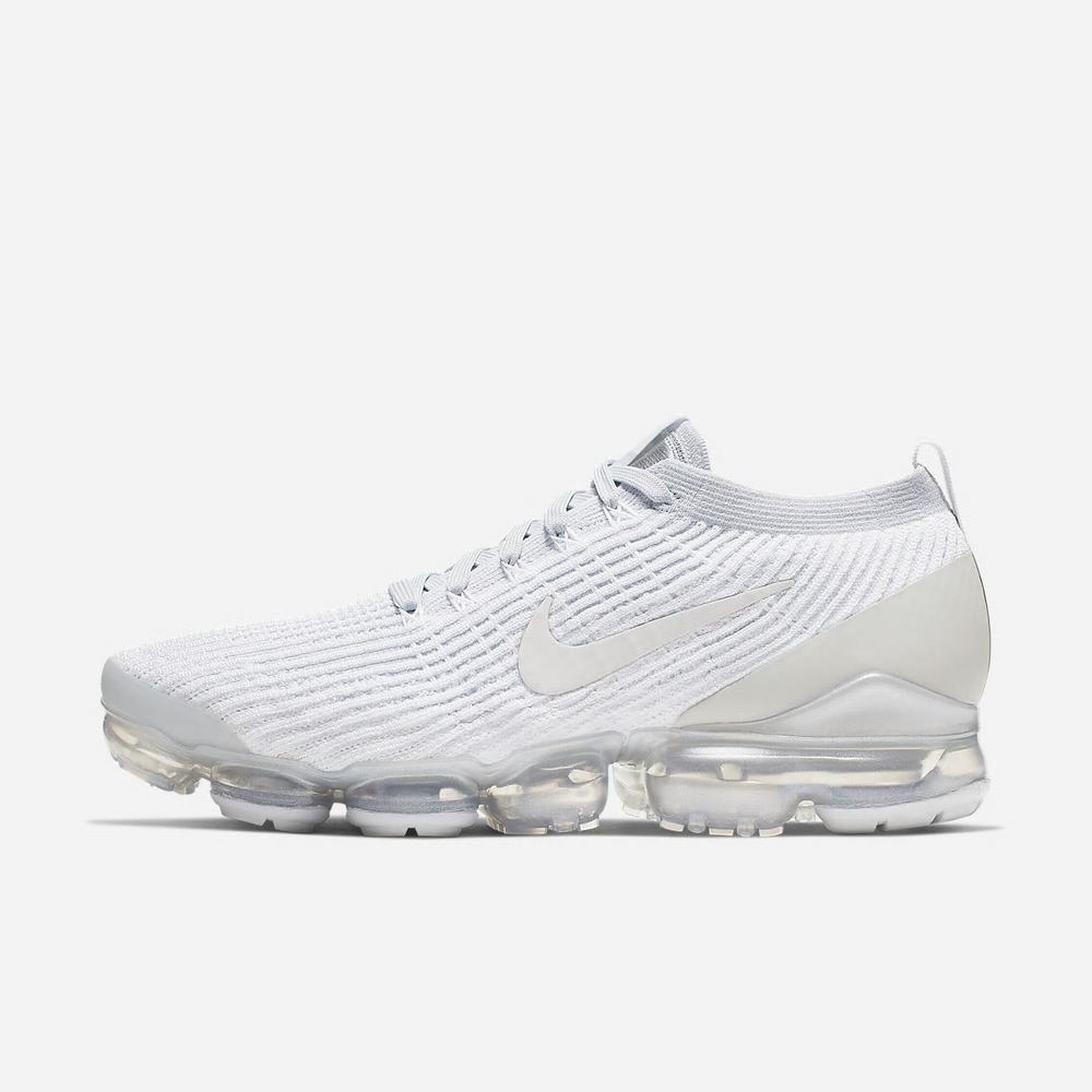 Sneakers Nike Air VaporMax Flyknit 3 Blanche 8795-641 White/Pure Platinum/Metallic Silver/White Homme | ATY-13146054